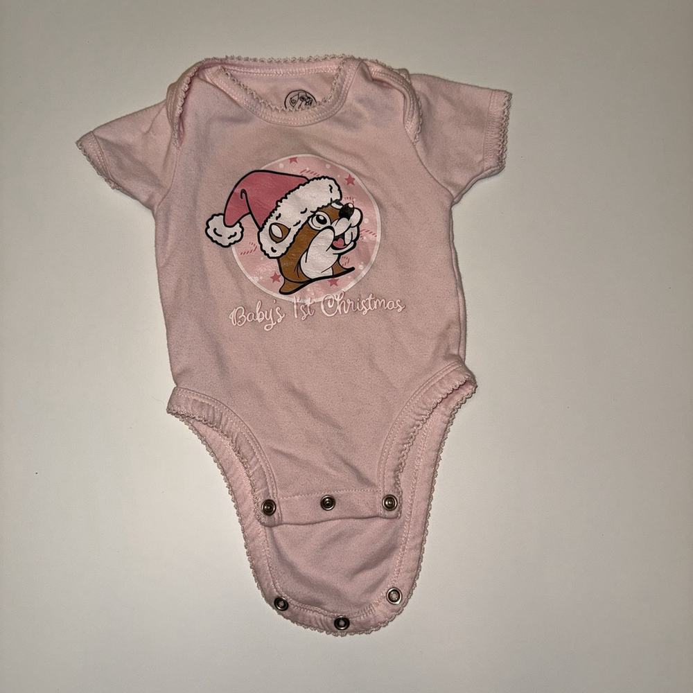 Buccee’s My First Christmas Bodysuit Infant Baby Girl Size 3m
